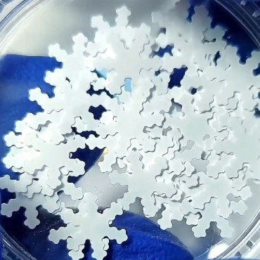 Decoración Copos de nieve 03, Blanco mate