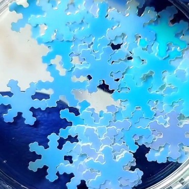 Decoración Copos de nieve 04, Blanco sirena