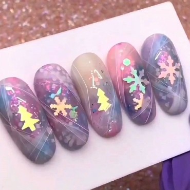 Decoración Copos de nieve 07, Blanco diamante