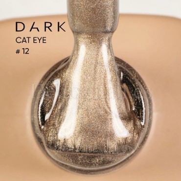 Gel Polish Cat Eye 12 DARK, esmalte semipermanente oro blanco, 6 ml