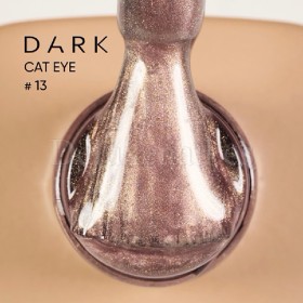 Gel Polish Cat Eye 13 DARK, esmalte semipermanente dorado rosado, 6 ml