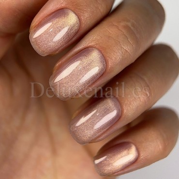 Gel Polish Cat Eye 13 DARK, esmalte semipermanente dorado rosado, 6 ml