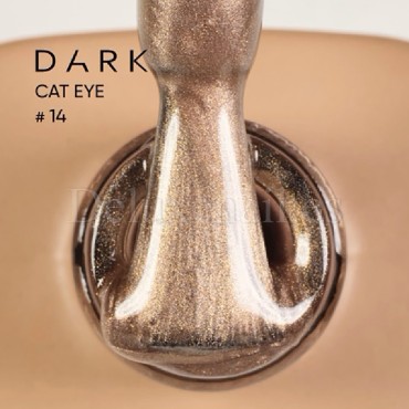 Gel Polish Cat Eye 14 DARK, esmalte semipermanente dorado, 6 ml