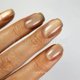 Gel Polish Cat Eye 14 DARK, esmalte semipermanente dorado, 6 ml