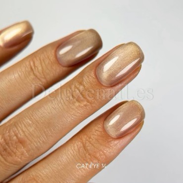 Gel Polish Cat Eye 14 DARK, esmalte semipermanente dorado, 6 ml