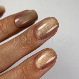 Gel Polish Cat Eye 14 DARK, esmalte semipermanente dorado, 6 ml