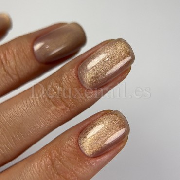 Gel Polish Cat Eye 14 DARK, esmalte semipermanente dorado, 6 ml