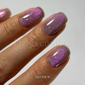 Gel Polish Cat Eye 15 DARK, esmalte semipermanente violeta, 6 ml