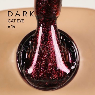 Gel Polish Cat Eye 16 DARK, esmalte semipermanente rojo frambuesa, 6 ml