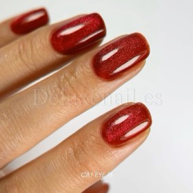 Gel Polish Cat Eye 16 DARK, esmalte semipermanente rojo frambuesa, 6 ml