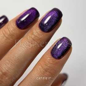 Gel Polish Cat Eye 17 DARK, esmalte semipermanente morado, 6 ml