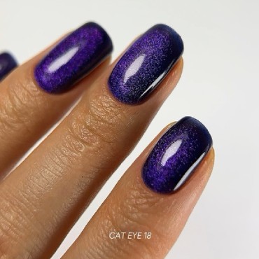 Gel Polish Cat Eye 18 DARK, esmalte semipermanente azul, 6 ml