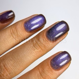 Gel Polish Cat Eye 19 DARK, esmalte semipermanente azul violeta camaleón, 6 ml