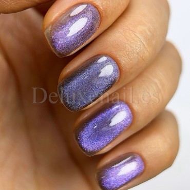 Gel Polish Cat Eye 19 DARK, esmalte semipermanente azul violeta camaleón, 6 ml