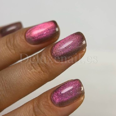 Gel Polish Cat Eye 21 DARK, esmalte semipermanente rosa naranja camaleón, 6 ml