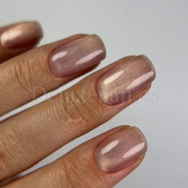 Gel Polish Cat Eye 13 DARK, esmalte semipermanente dorado rosado, 6 ml