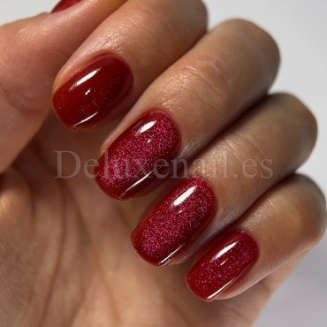 Esmalte permanente Cat Eye 16 Dark, Rojo frambuesa, 6 ml