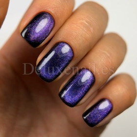Gel Polish Cat Eye 19 DARK, esmalte semipermanente azul violeta camaleón, 6 ml