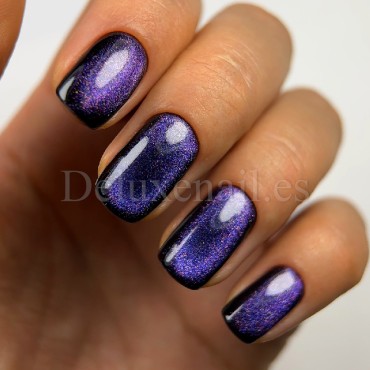 Gel Polish Cat Eye 19 DARK, esmalte semipermanente azul violeta camaleón, 6 ml
