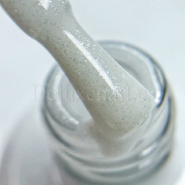 Base Gel Milky Glow AMERICAN CREATOR, base camuflaje, blanco lechoso con micro brillo, 15 ml