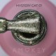 Mystery Cat 01 DE LA RO, esmalte permanente ojo de gato con trozos de foil multicolor, oro blanco, 10 ml