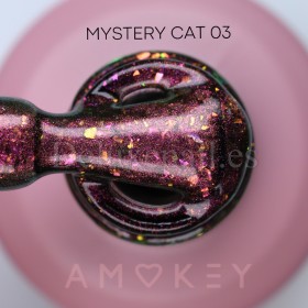 Mystery Cat 03 DE LA RO, esmalte permanente ojo de gato con trozos de foil multicolor, dorado, 10 ml