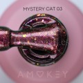 Mystery Cat 03 DE LA RO, esmalte permanente ojo de gato con trozos de foil multicolor, dorado, 10 ml
