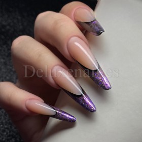 EsMystery Cat 04 DE LA RO, esmalte permanente ojo de gato con trozos de foil multicolor, rosa, 10 ml