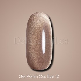 Gel Polish Cat Eye 12 DARK, esmalte semipermanente oro blanco, 6 ml