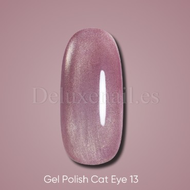 Gel Polish Cat Eye 13 DARK, esmalte semipermanente dorado rosado, 6 ml