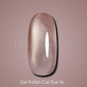 Gel Polish Cat Eye 14 DARK, esmalte semipermanente dorado, 6 ml