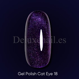 Esmalte permanente Cat Eye 18 Dark, Azul, 6 ml