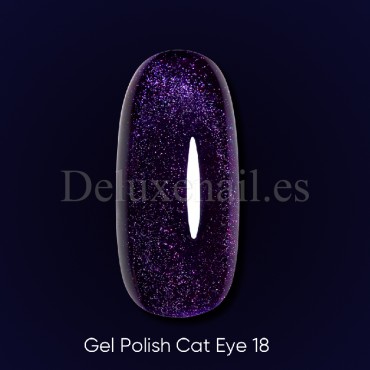 Gel Polish Cat Eye 18 DARK, esmalte semipermanente azul, 6 ml