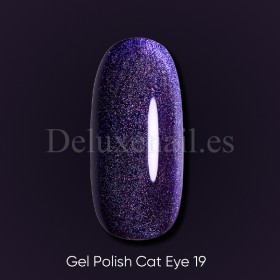 Esmalte permanente Cat Eye 19 Dark, Azul violeta camaleón, 6 ml