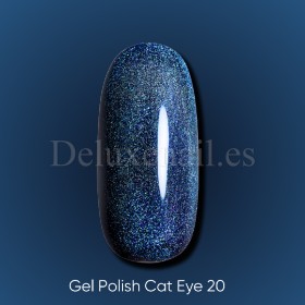 Esmalte permanente Cat Eye 20 Dark, Turquesa violeta camaleón, 6 ml