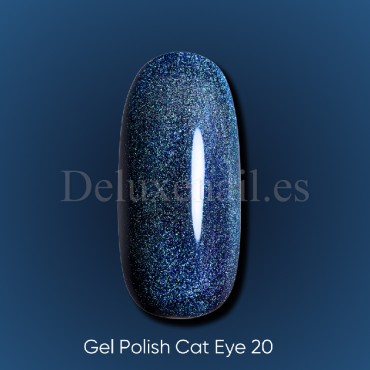 Gel Polish Cat Eye 20 DARK, esmalte semipermanente turquesa violeta camaleón, 6 ml