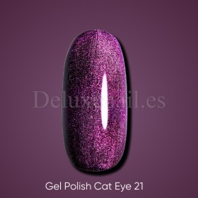 Esmalte permanente Cat Eye 21 Dark, Rosa naranja camaleón, 6 ml