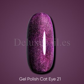Gel Polish Cat Eye 21 DARK, esmalte semipermanente rosa naranja camaleón, 6 ml