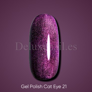 Gel Polish Cat Eye 21 DARK, esmalte semipermanente rosa naranja camaleón, 6 ml