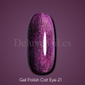 Esmalte permanente Cat Eye 21 Dark, Rosa naranja camaleón, 6 ml