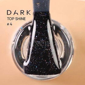 Top sin pegajosidad Shine 04 Dark, Lentejuelas Brillantes Pequeñas, 10 ml