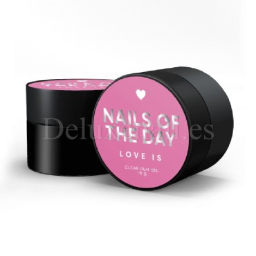 Love is Clear NAILSOFTHEDAY, gel chicle transparente para diseños 3D, 15 gr