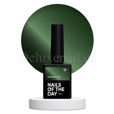 Esmalte permanente Korean cat eye 17 NAILSOFTHEDAY, Verde, 10 ml