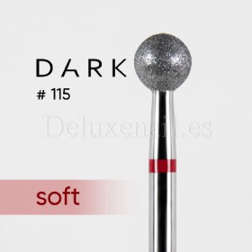 Fresa Roja Bola, Ø5 mm, F115, grano suave, Dark