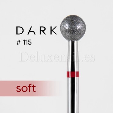 Fresa Roja Bola, Ø5 mm, F115, grano suave, Dark