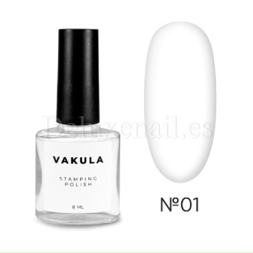 Esmalte Stamping Vakula 01, Blanco, 8 ml