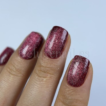 Gel Polish Night Cat 08 DARK, esmalte reflectante rojo frambuesa, 6 ml
