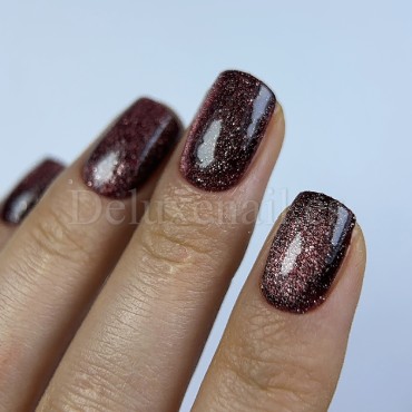 Gel Polish Night Cat 10 DARK, esmalte reflectante rojo oscuro, 6 ml