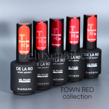 Esmalte Permanente Town Red 07 DE LA RO, 10 ml