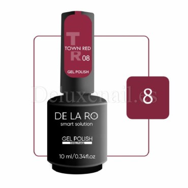 Esmalte Permanente Town Red 08 DE LA RO, 12 ml
